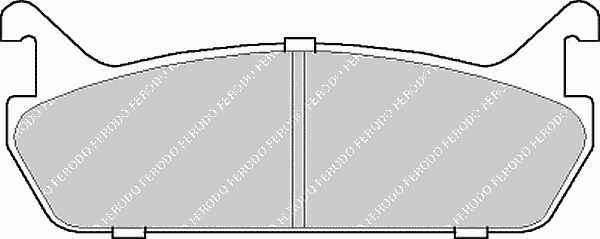 Комплект тормозных колодок, дисковый тормоз FDB654 Ferodo