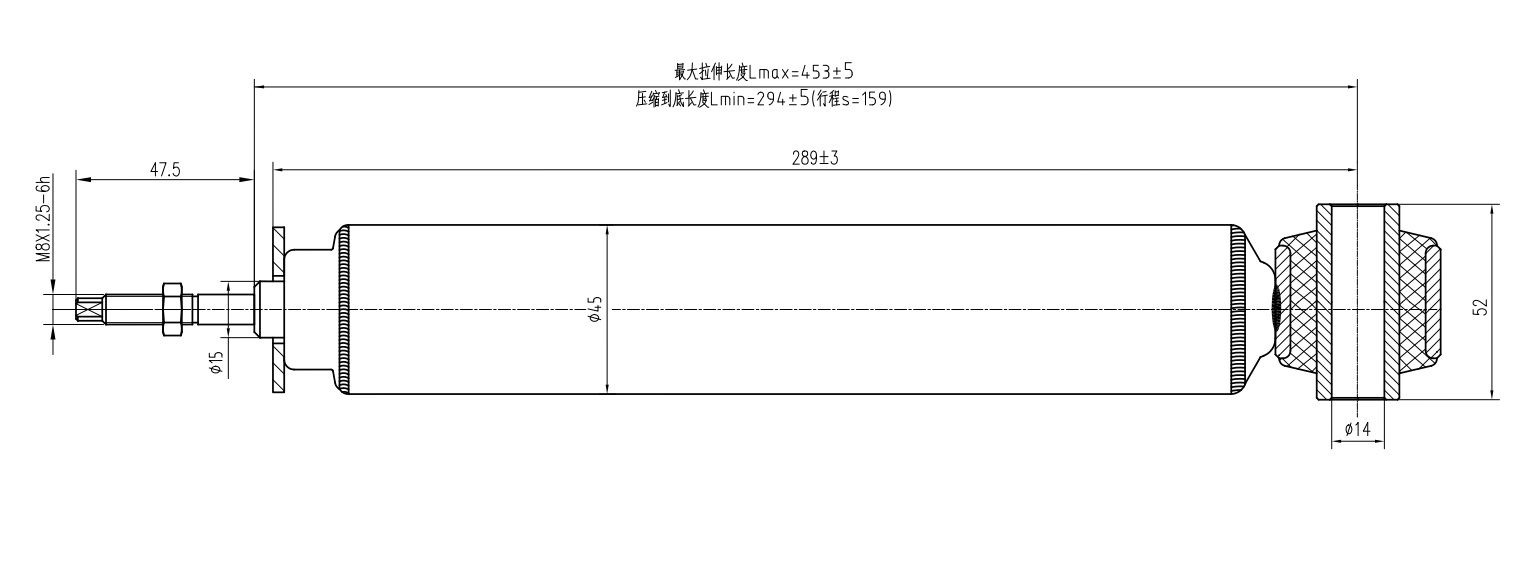 Амортизатор задний (газ) AWSA320367 AWSA320367 AWGO