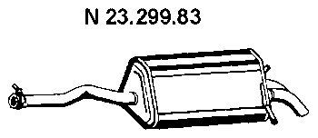 Глушитель выхлопных газов конечный 23.299.83 Eberspecher