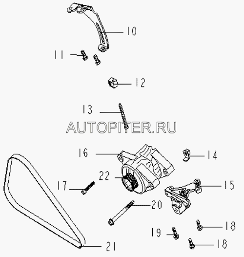 Ремень приводной генератора (5РК960) OTAKA,MK,MK C E030000401 Geely