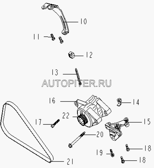 Ремень приводной генератора (5РК960) OTAKA,MK,MK C E030000401 Geely