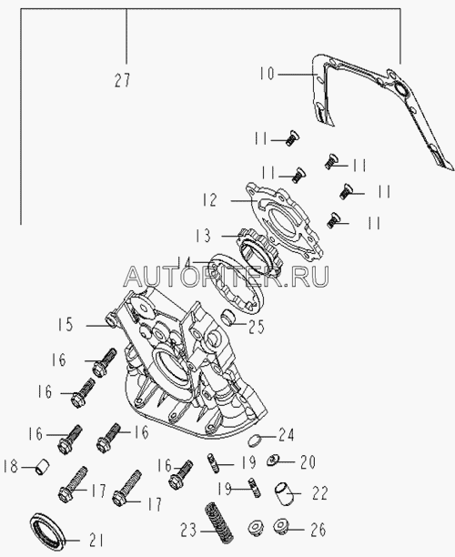 Сальник переднего коленвала GEELY MK E040110005 Geely