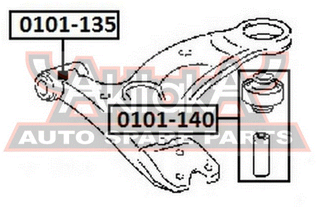 Рычаг передний правый для Toyota Carina E 1992-1997 0101135 Asva