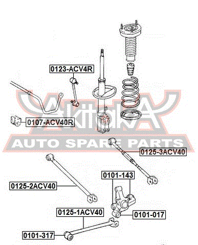 Тяга задняя продольная для Lexus ES (CV3) 2001-2006 0101317 Asva