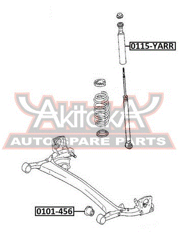 Сайлентблок задней балки для Scion xA 2004-2006 0101456 Asva