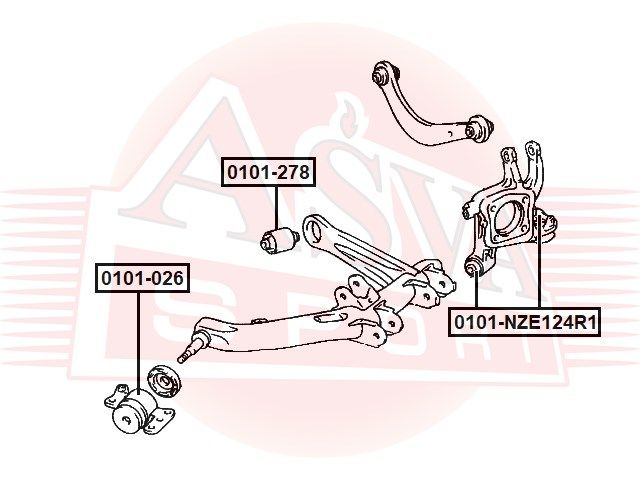 Сайлентблок цапфы зад прав/л�ев 0101nze124r1 Asva