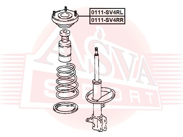 Опора заднего амортизатора для Toyota Camry V10 1991-1996 0111SV4RL Asva