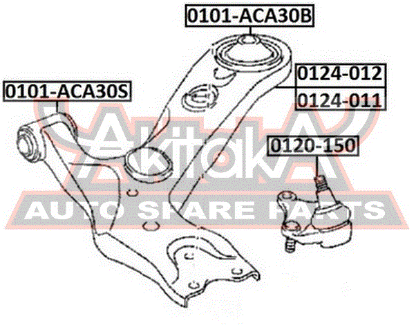 Опора шаровая передней подвески для Toyota Camry V70 2017> 0120150 Asva