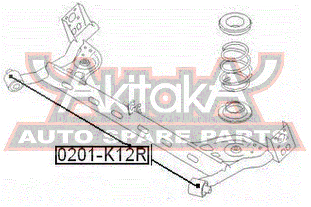 Сайлентблок задней балки для Nissan Tiida (C11) 2007-2014 0201K12R Asva