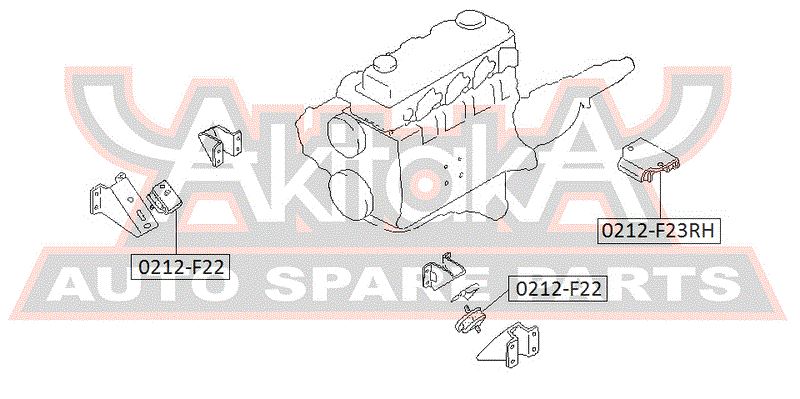 Подушка ДВС ASVA 0212-F22 (ME-1137;NM-F23;11220-10T02;11220-6T000)(2106) 0212f22 Asva