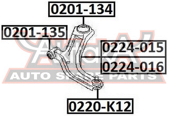 Опора шаровая передней подвески для Nissan Micra (K12E) 2002-2010 0220k12 Asva