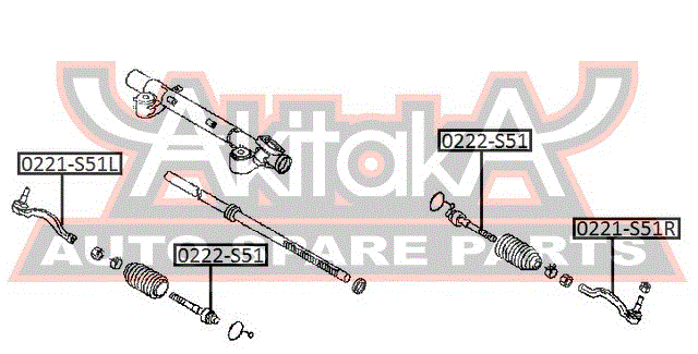 Наконечник тяги рулевой левый Infiniti FX35/50 2009-2011 0221s51l Asva