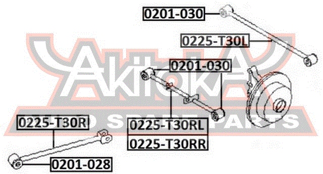 Тяга задняя поперечная левая для Nissan X-Trail (T30) 2001-2006 0225T30RL Asva