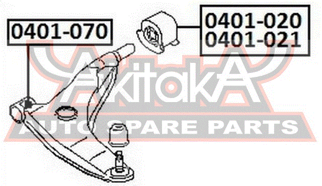 Рычаг передний правый для Mitsubishi Mirage 1995-2003 0401020 Asva