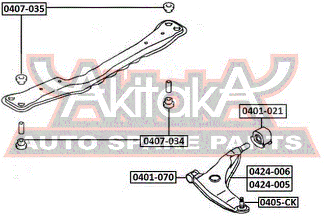 Рычаг передний левый для Mitsubishi Mirage 1995-2003 0401021 Asva