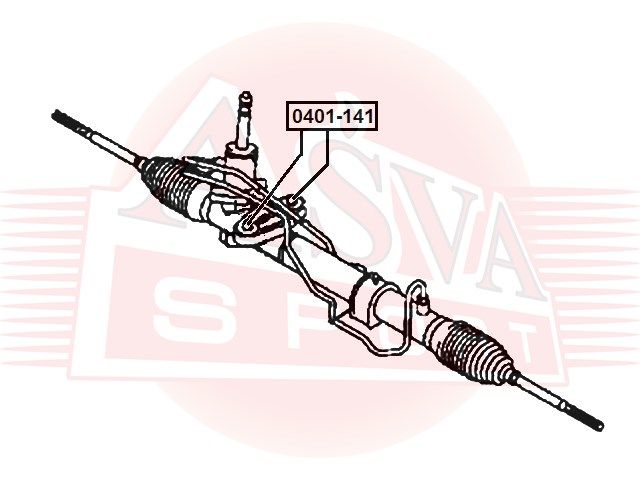 Сайлентблок рулевой рейки | перед | 0401141 Asva