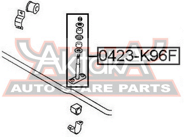 Стойка переднего стабилизатора для Mitsubishi L200 (K6,K7) 1996-2006 0423K96F Asva
