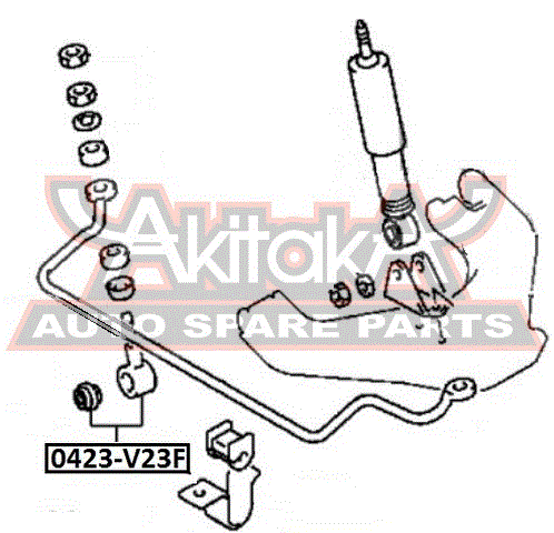 Стойка переднего стабилизатора для Mitsubishi Pajero/Montero II (V1, V2, V3, V4) 1991-1996 0423v23f Asva