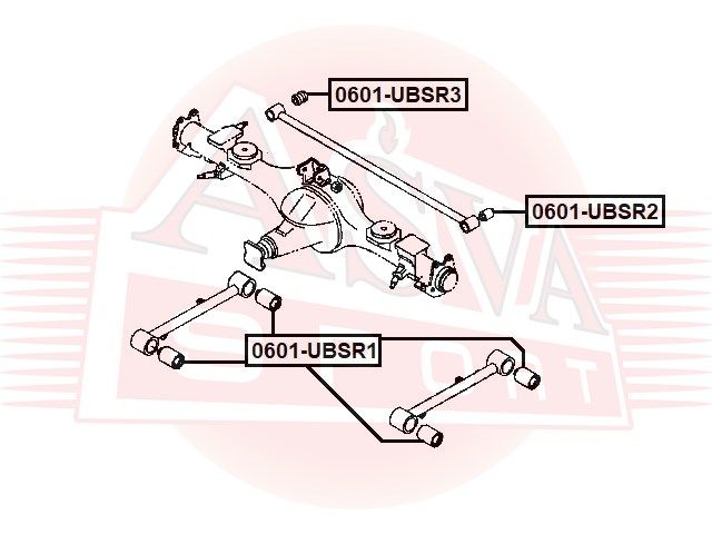 Сайлентблок реактивной тяги | зад прав/лев | 0601ubsr3 Asva