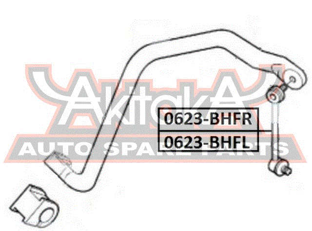 Стойка переднего стабилизатора правая для Isuzu Trooper 1999-2002 0623BHFR Asva