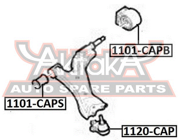 Сайлентблок переднего рычага передний для Chevrolet Captiva (C100) 2006-2010 1101CAPS Asva