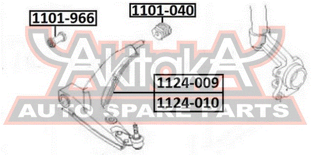 Рычаг независимой подвески колеса 1124009 Asva