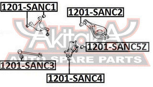 Сайлентблок заднего продольного рычага для Hyundai ix55 2007-2013 1201SANC4 Asva