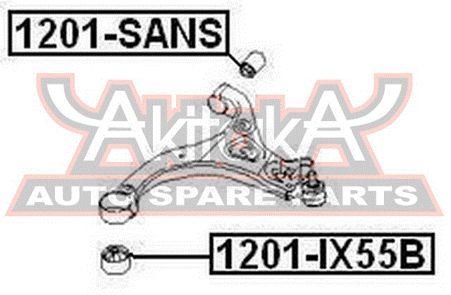 Сайлентблок переднего рычага передний для Hyundai ix55 2007-2013 1201SANS Asva