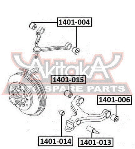 Сайлентблок переднего рычага наружный для Ssang Yong Actyon Sport 2012> 1401013 Asva