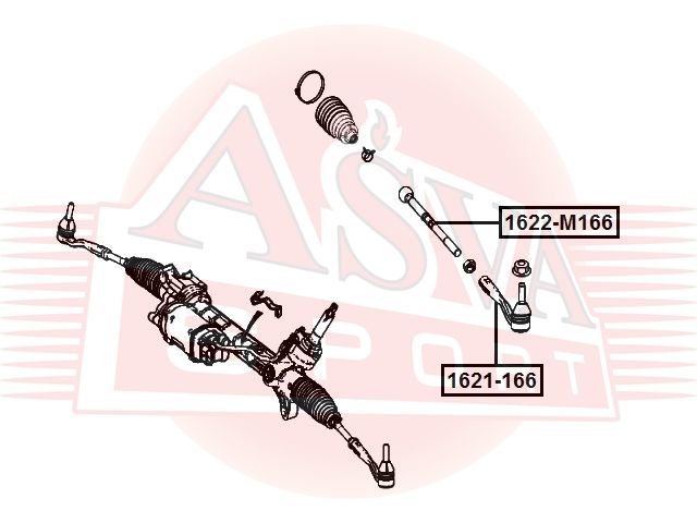 Тяга рулевая перед  1622166 1622m166 Asva