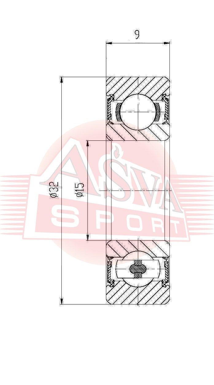 Подшипник коленвала задний для Suzuki SX4 2013> ab153209 Asva