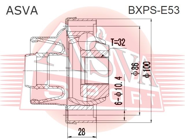 ШРУС карданного вала для BMW 7-серия E65/E66 2001-2008 BXPSE53 Asva