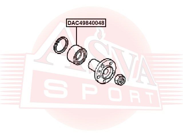 По�дшипник передней ступицы для Fiat Ducato 250 (НЕ ЕЛАБУГА!!!) 2006> DAC49840048 Asva