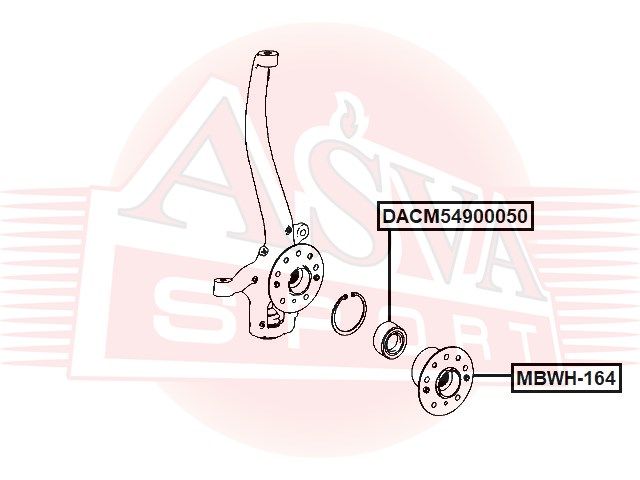 Подшипник ступицы для Mercedes Benz W251 R-Klasse 2005> DACM54900050 Asva