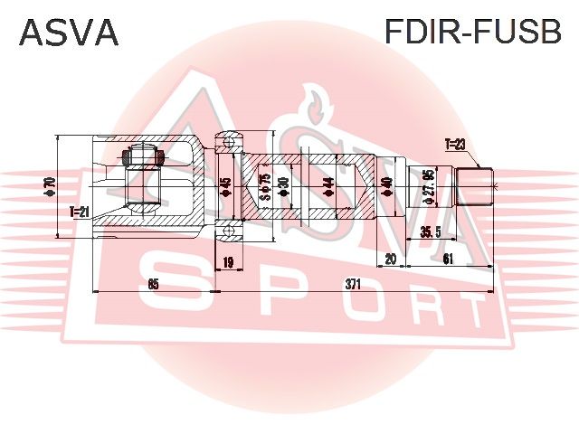 ШРУСвнутреннийFORDFocusправыйASVA fdirfusb Asva