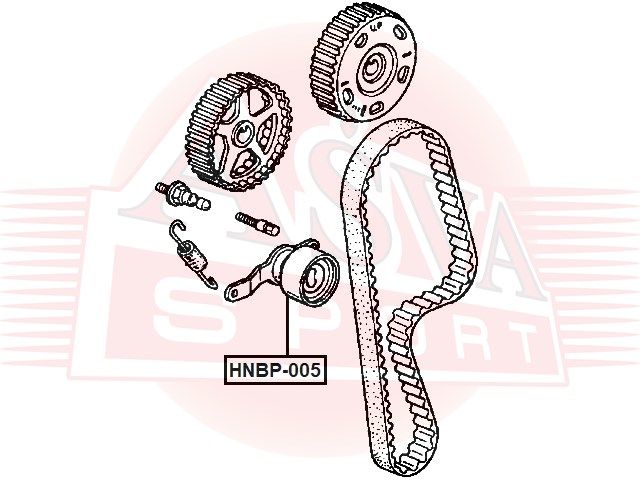 Ролик-натяжитель ремня ГРМ для Honda Logo GA 1999-2003 hnbp005 Asva