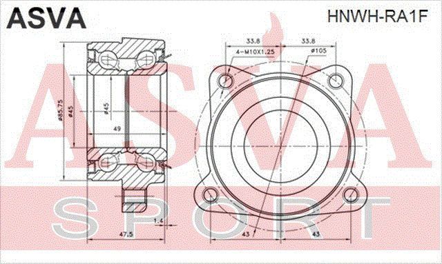 Ступица колеса HNWHRA1F Asva