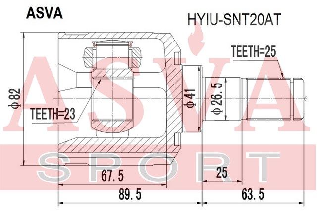 Шарнирный комплект HYIUSNT20AT Asva