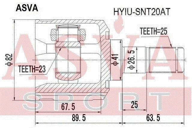 Шарнирный комплект HYIUSNT20AT Asva