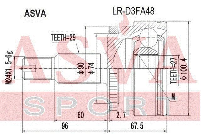 Шарнирный комплект lrd3fa48 Asva