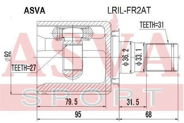 Шарнирный комплект LRILFR2AT Asva