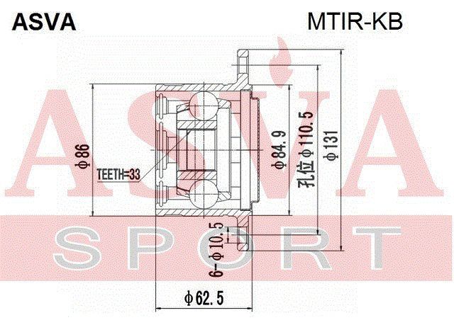 Шарнирный комплект mtirkb Asva