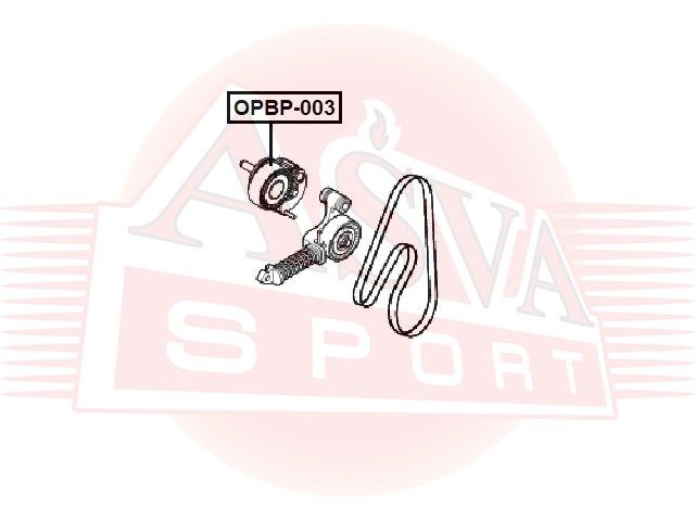 Ролик-натяжитель ручейкового ремня для Opel Astra J 2010-2017 OPBP003 Asva