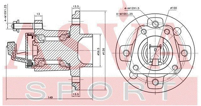 Ступица колеса OPWHAH4R Asva