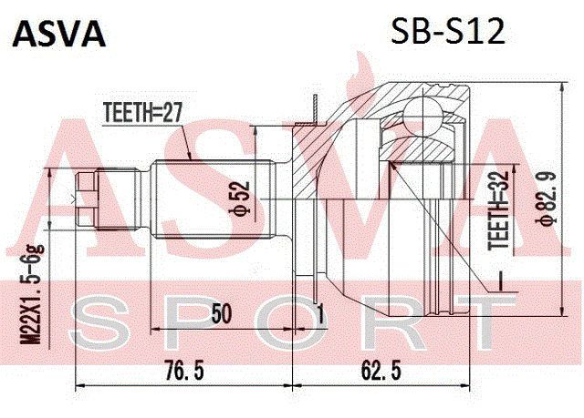 Шарнирный комплект SBS12 Asva