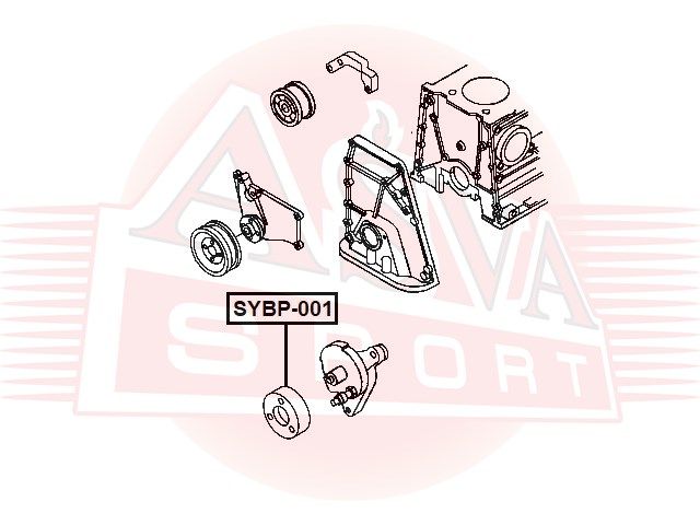 Ролик дополнительный руч. ремня для TAGAZ Tager 2008-2012 sybp001 Asva