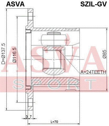 Шарнирный комплект SZILGV Asva