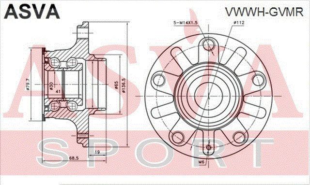 Ступица колеса VWWHGVMR Asva