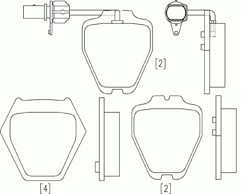 Комплект тормозных колодок, дисковый тормоз MDB2358 Mintex