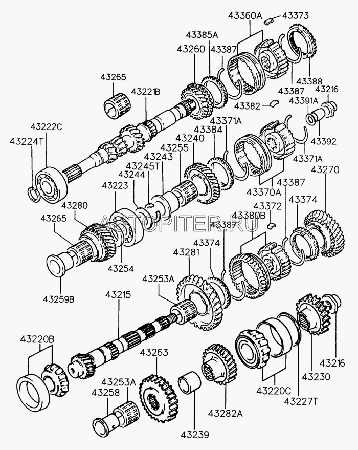 Шариковый подшипник D=45ММ, СТАЛЬ 4322028050 Hyundai-Kia